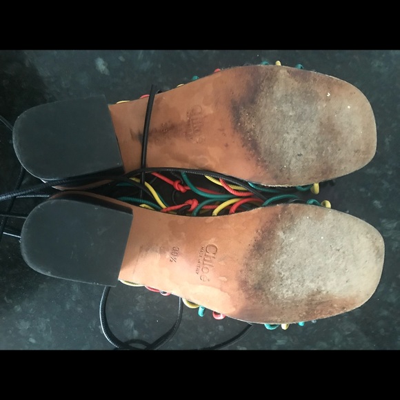 CHLOE GLADIATOR ANKLE TIE SANDALS - Picture 5 of 6